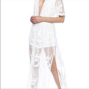 Honey Punch lace maxi/romper